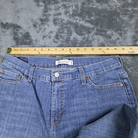 Levi's 512 Perfectly Slimming Boot Cut Jeans Womens 14S Medium Wash High Rise - Picture 6 of 14